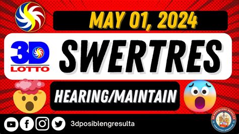 SWERTRES HEARING Today, Wednesday, May 8, 2024.